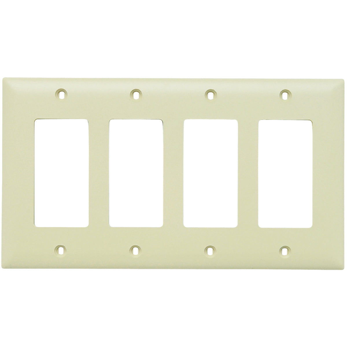 Legrand-Pass & Seymour TP264-I Trademaster Plate 4gang 4 Decorator Ivory