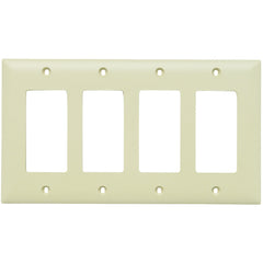 Legrand-Pass & Seymour TP264-I Trademaster Plate 4gang 4 Decorator Ivory