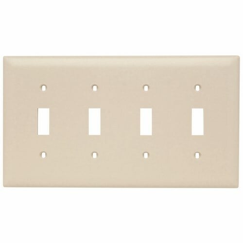 Legrand TP4-LA Trademaster Plate 4gang 4toggle Light Almond