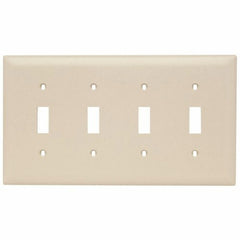 Legrand-Pass & Seymour TP4-LA Trademaster Plate 4gang 4toggle Light Almond