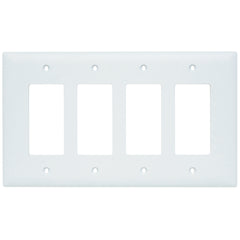 Legrand TPJ264-W Pass & Seymour Jumbo 4Gang Wall Plate White