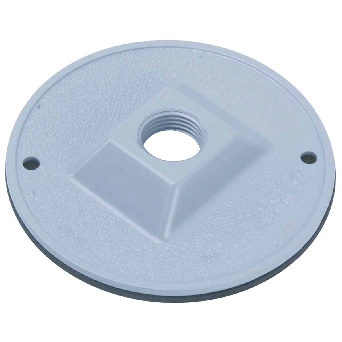 Legrand-Pass & Seymour WPRB11 Weatherproof 4 Round Outdoor Cluster Cover, Blank 1 Hole 1/2 With Gasket and Screws