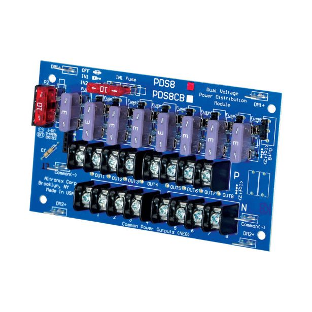 Altronix PDS8 Dual-Input Power Distribution Module, Fused Outputs