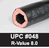 Atco 4802514 Flexible Air Duct R8 14 Inches x 25 Feet Black Heavy-Duty Polyethylene Jacket