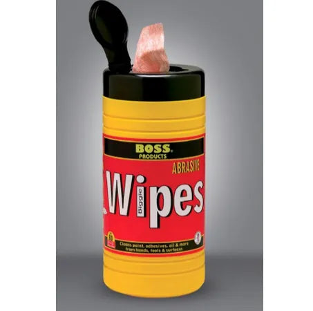 BOSS 89300 Dual Sided Smooth/Abrasive Cloth Towelettes Pre-moistened (80 Count) Replacement MPN