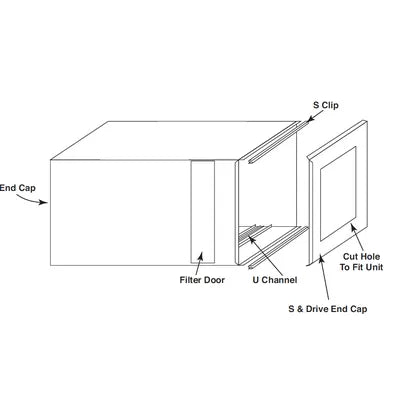 McDaniel Metals RAFP-20X25 Return Air Filter Plenum Box 27 in. H X 22 in. D X 24 in. L