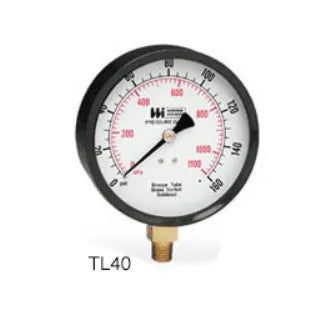 Weiss TL40-100-4L General Purpose Pressure Gauge 4 Inch Dial 0-100 PSI