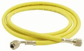 Uniweld H3SMBEY Yellow Barrier Hose with 45 Degree Bend 3 Feet