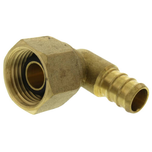 Everflow PFSL1212-NL 1/2 PEX x 1/2 FIP Swivel Elbow - Brass Nut (Lead Free)