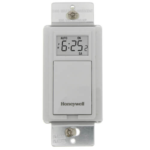 Honeywell Home PLS730B1003 EconoSwitch Programmable Wall Switch 120V for Lighting and Motors up to 1 HP