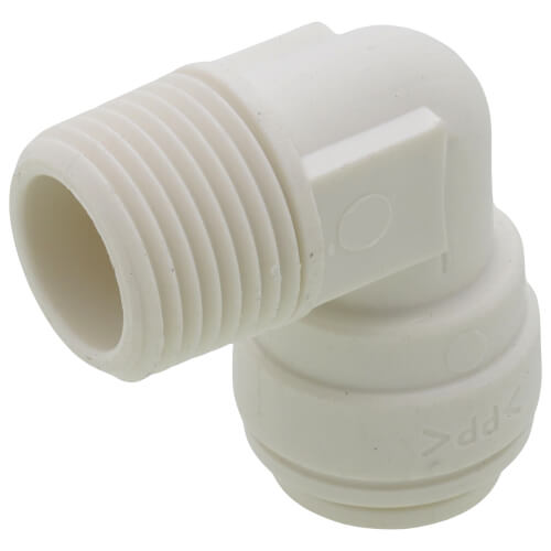 John Guest PP481223W 3/8 OD x NPTF Rigid 90-Degree Elbow