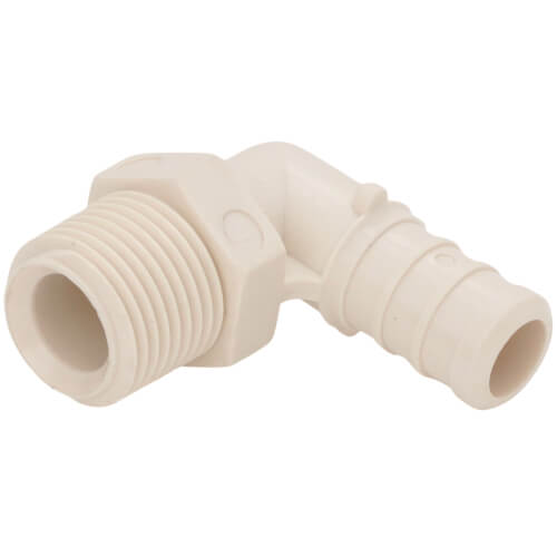 Everflow PPML1238 1/2 PEX x 3/8 MPT PolyAlloy Crimp 90 Elbow