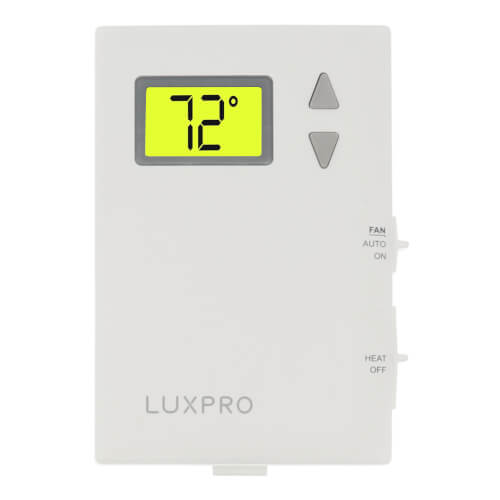 Lux PSD010BF-010 LuxPro Digital 2 Wire Heat Only Thermostat with Fan