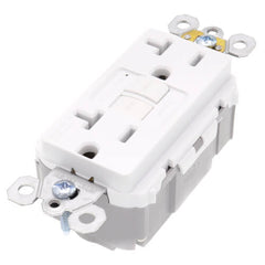 Pass & Seymour PT2097W GFCI Receptacle, Duplex, 125 VAC, 20 Amp, 2 Poles, 3 Wires, White