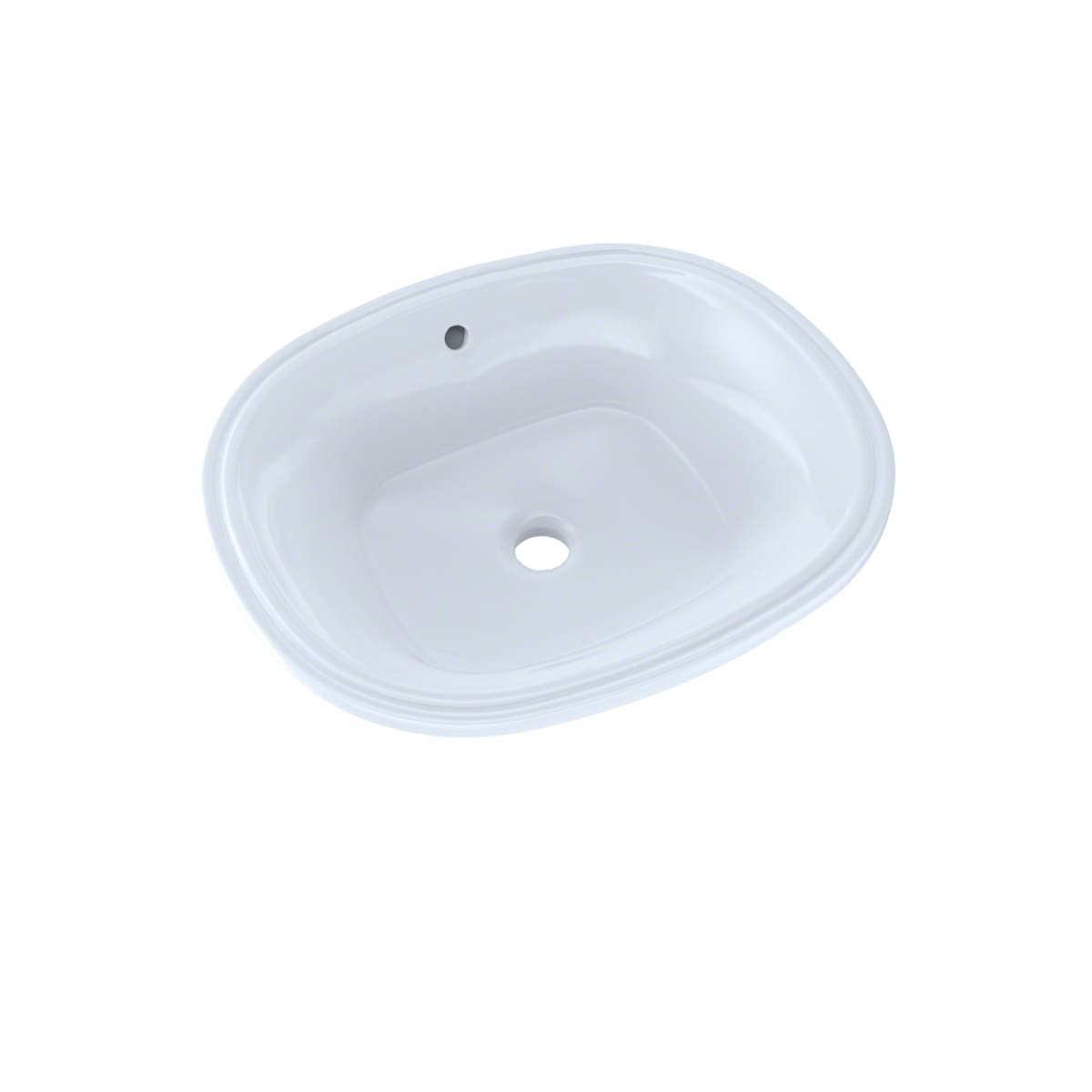 Toto LT483G#01 Maris 17-5/8 x 14-9/16 Oval Undermount Bathroom Sink with CEFIONTECT, Cotton White