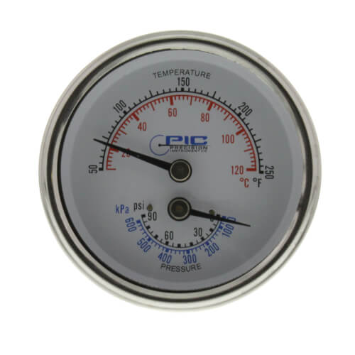 Laars Heating Systems Company R0060600 Boiler JVS Temp/Pressure Gauge