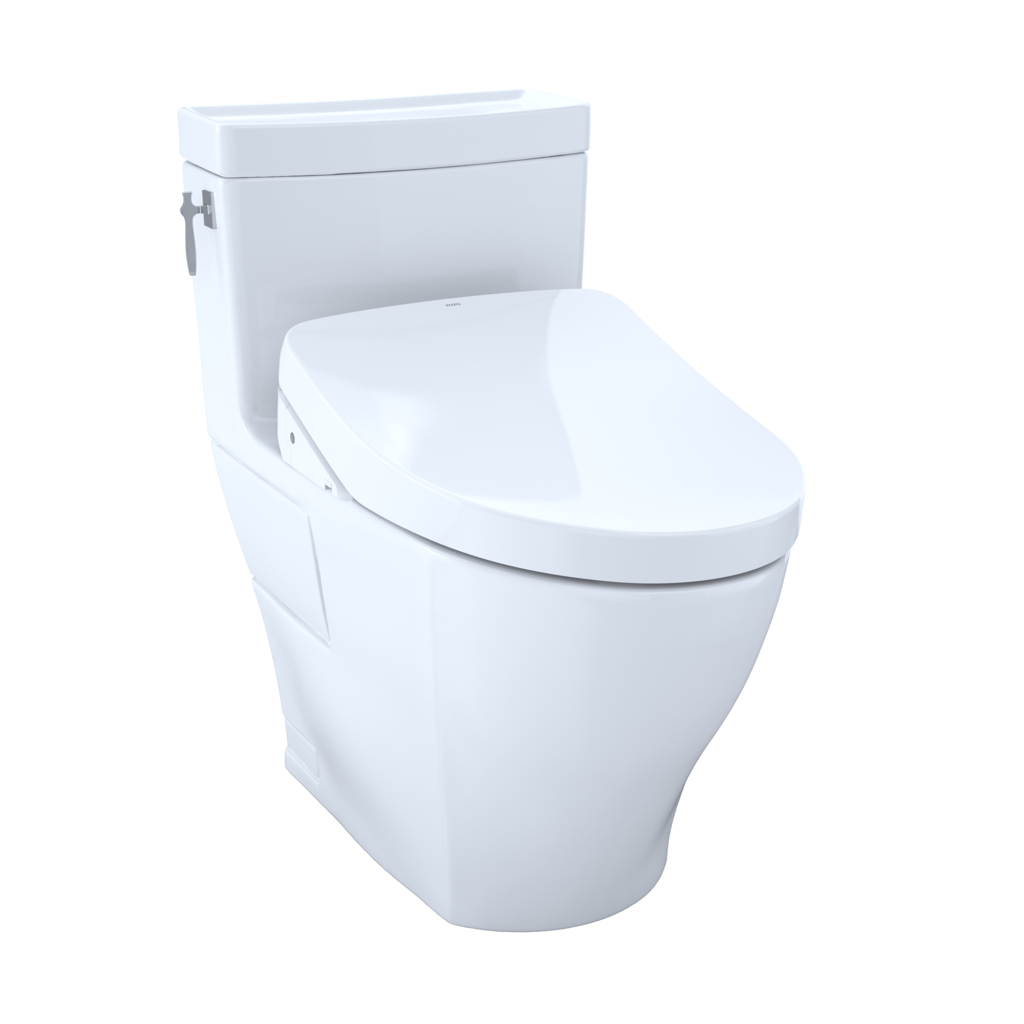 TOTO MW6263056CEFGA#01 Washlet+ Aimes One-Piece Elongated 1.28 Gpf Toilet With Auto Flush S550E Bidet Seat