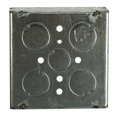 RACO 181 4 Square Box, 1-1/2 Deep, 3/4 Side Knockouts, Welded