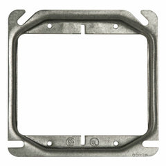 RACO 769 4 Square Cover, 2 Device Mud-Ring, Raised 5/8 Inch