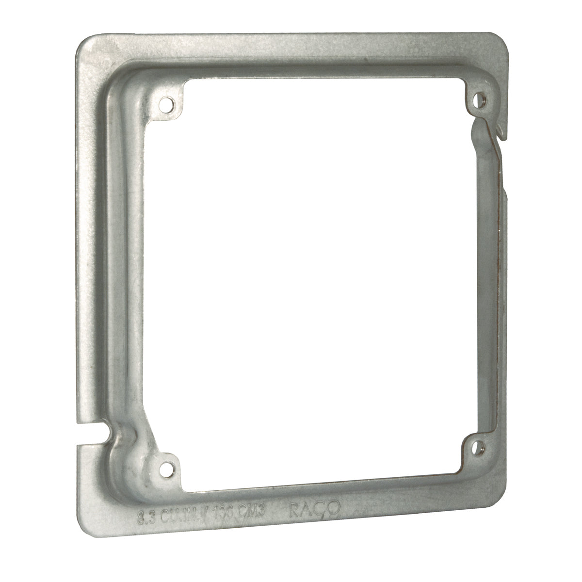 RACO 855 4-11/16 Square Cover 5/8 Raised for Life Safety Appliances and Emergency Signs