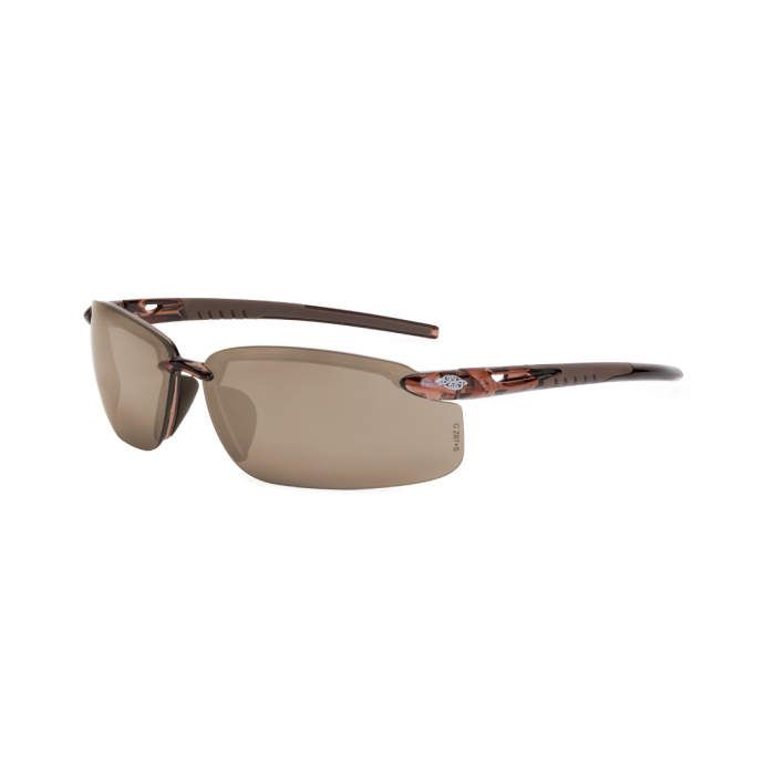 Crossfire 29117 Es5 Premium Hd Safety Eyewear Brown Mirror Lens / Brown Frame