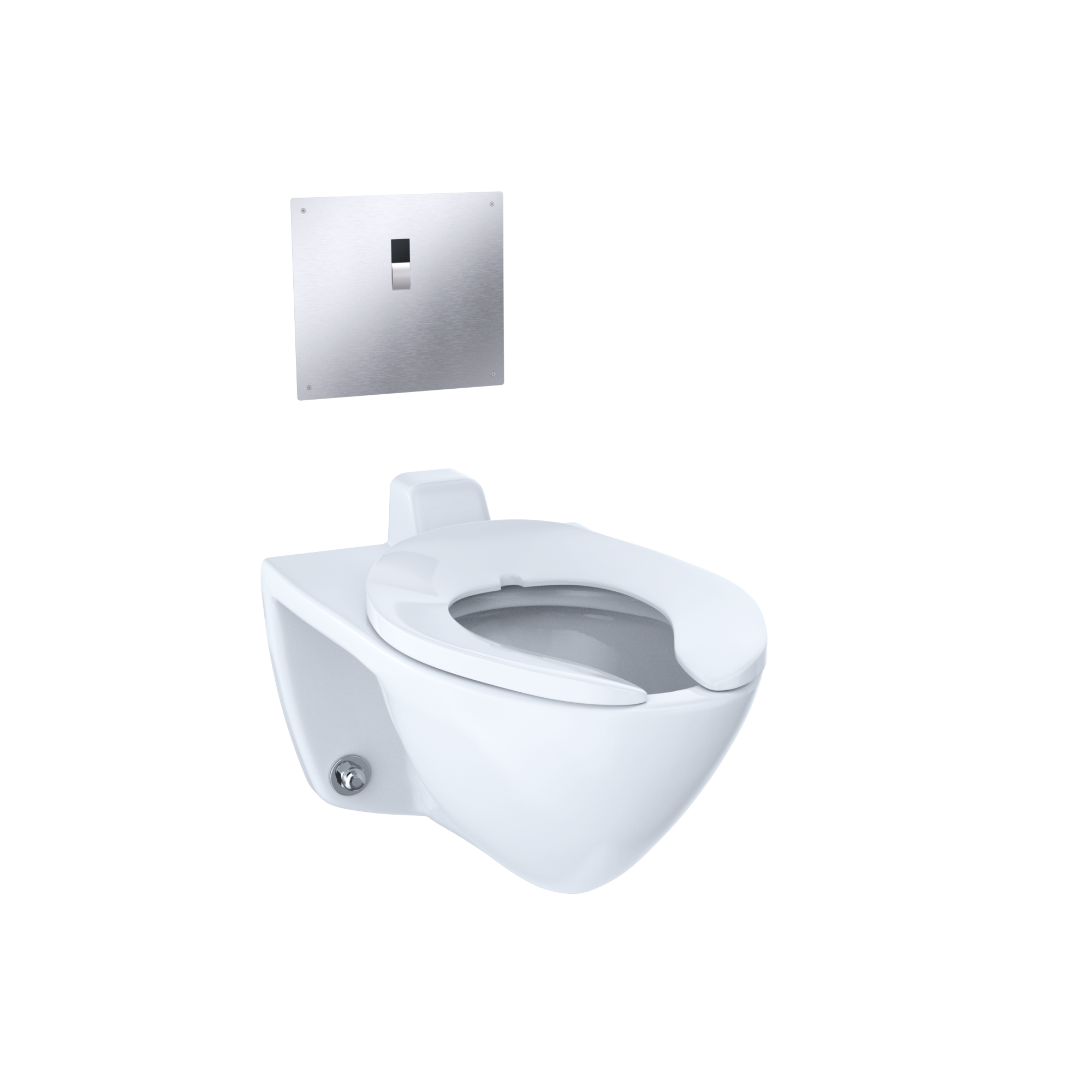 Toto TET2LA31#SS Ecopower Touchless 1.28 GPF Toilet Flushometer Valve with 14 x 12 Cover Plate and Vacuum Breaker Set for Back Spud