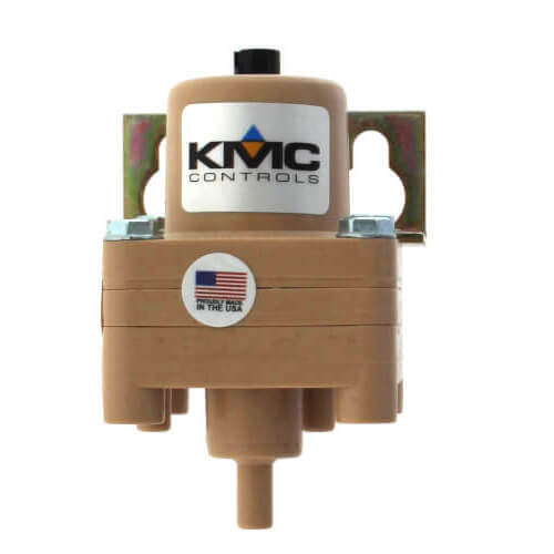 KMC Controls RCC-1112 Bias Adjustment Reversing Pneumatic Relay 8 PSI Calibration with Mounting Bracket