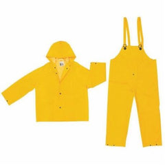 MCR Safety 2003XL PVC/Polyester 3-Piece Rainsuit Yellow X-Large