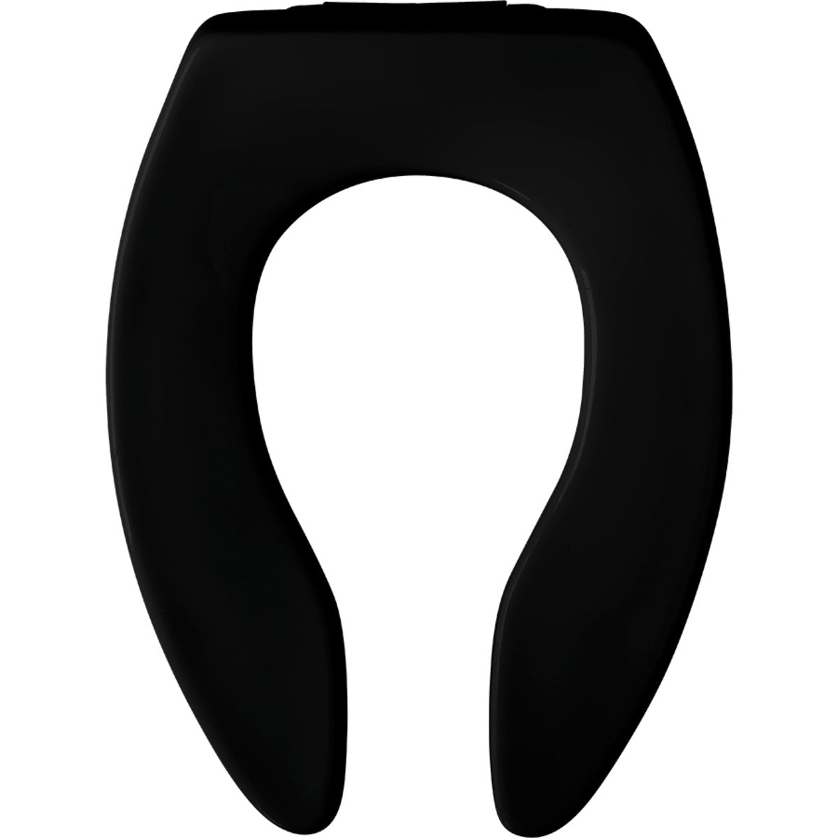 Bemis 1655SSCT 047 Elongated Open Front Toilet Seat in Black