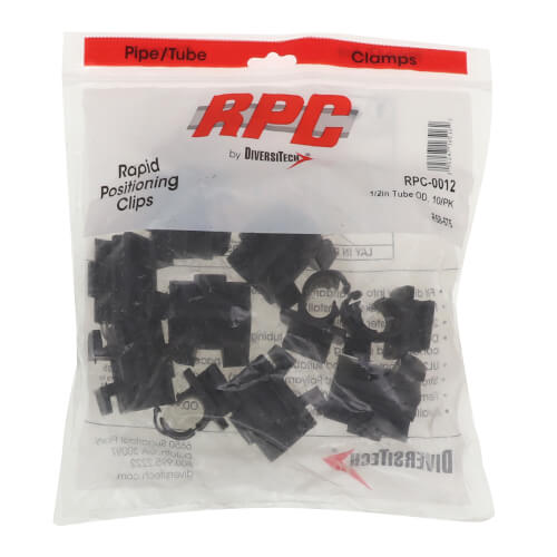 DiversiTech RPC-0012 1/2 Tube OD Rapid Positioning Clips Box of 10