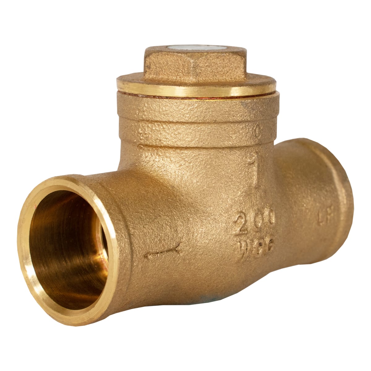 JOMAR 105-210G Horizontal Swing Check Valve, Solder Connection, Class 125, 200 WOG