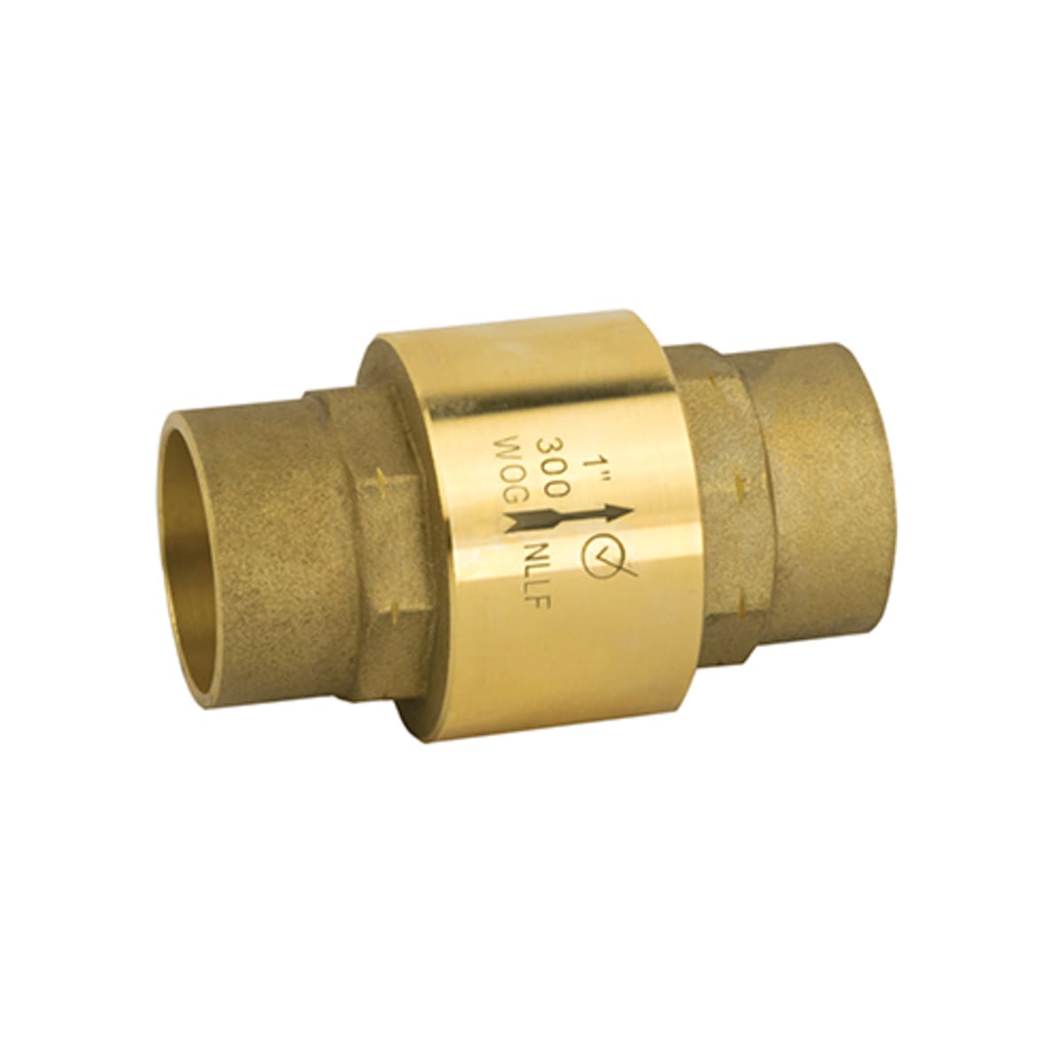 Jomar 105-614G Inline Check Valve, Solder Connection, 300 WOG, Class 150