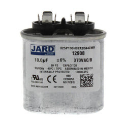 York S1-02420046700 Single Run Capacitor 10MFD 370V Flat