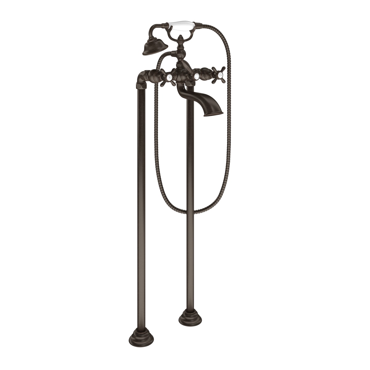 Moen S22105ORB Weymouth Two Cross Handle Floor Mount Filler in Oil Rubbed Bronze Trim Only