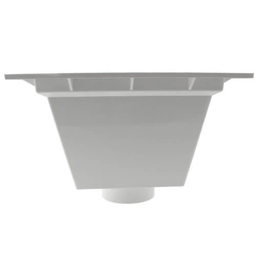 Jones Stephens S59003 12x12x3 Spigot PVC Floor Sink Only Hub Type Squared Shape