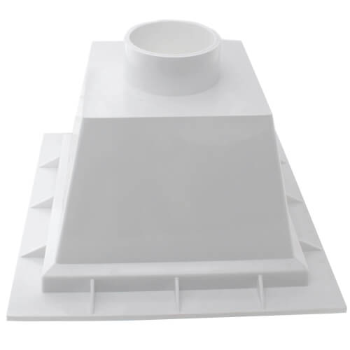 Jones Stephens S59003 12x12x3 Spigot PVC Floor Sink Only Hub Type Squared Shape