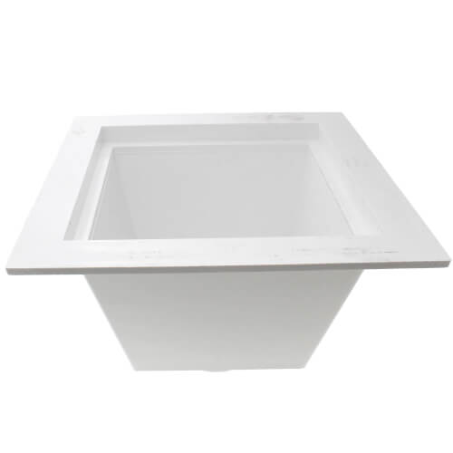 Jones Stephens S59003 12x12x3 Spigot PVC Floor Sink Only Hub Type Squared Shape