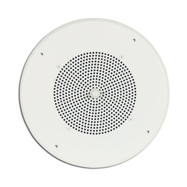 Bogen S86T725PG8WVK Ceiling Speaker Assembly with S86 8 Cone and Volume Knob, Off-White