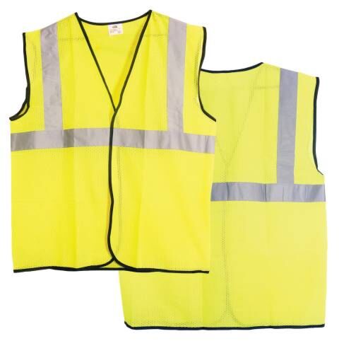 SAS Safety 690-1212 Safety Vest Class 2 Yellow with 2 Inch Reflective Tape 3X-Large