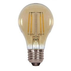 Satco S9583 LED Filament, Designation: 4.5W A19 Filalment LED - Amber - Medium Base - 2200K - 120V