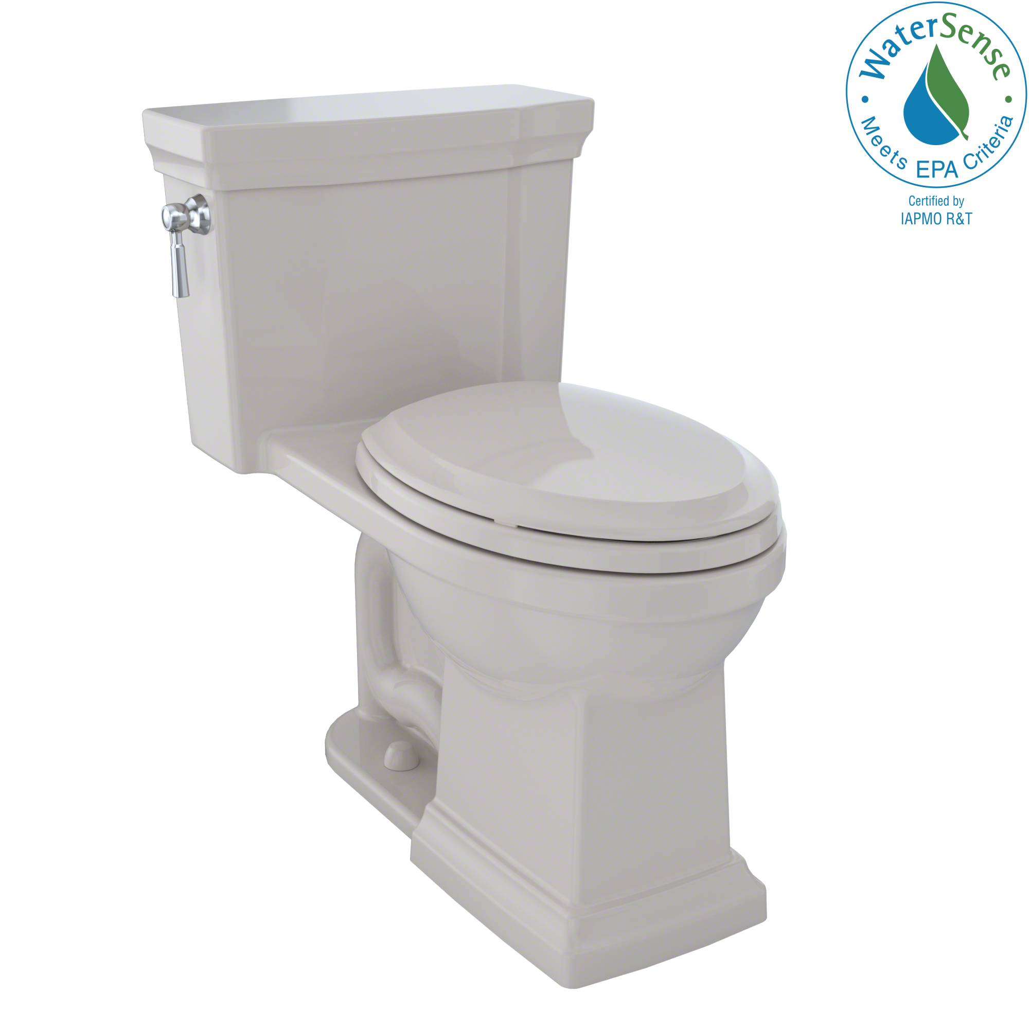 Toto MS814224CEFG#12 Promenade II 1.28 GPF One-Piece Elongated Toilet with CEFIONTECT Sedona Beige