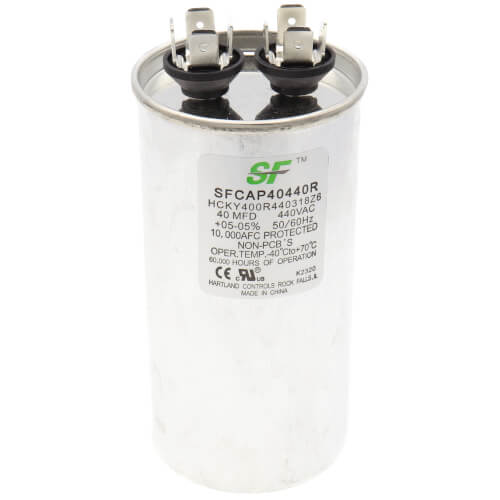 Trane SFCAP40440R Round Run Capacitor 40 MFD 440V