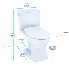 Toto MS494234CEMFG#01 Connelly 2PC Toilet Washlet with SS234 Cotton