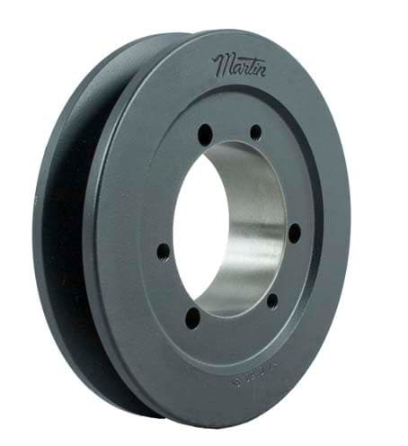 Martin 1B50SDS Bushing Bore V-Belt Pulley - A, B Belt Section, 1 Groove, 5 in Pitch Dia.