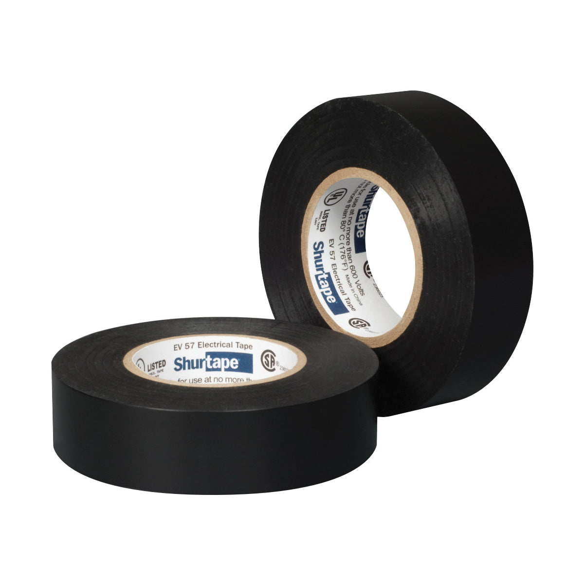 Shurtape 200782 EV 57B Electrical Tape 66 ft x 3/4 in Black PVC Non-Corrosive Adhesive