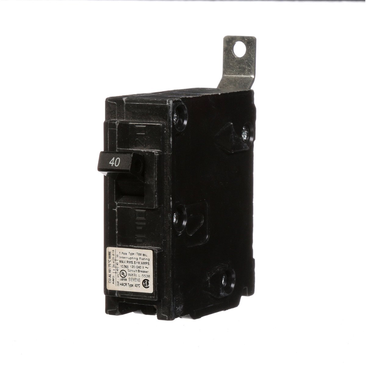 Siemens B140 Circuit Breaker 40 Amp 120 Volt