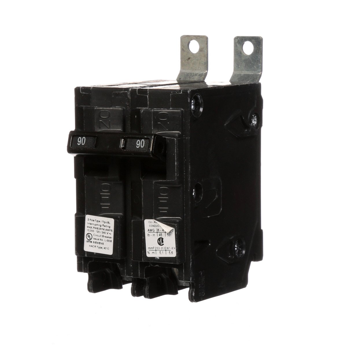 Siemens B290 2-Pole 90 Amp 120/240 Volt 10 K Circuit Breaker