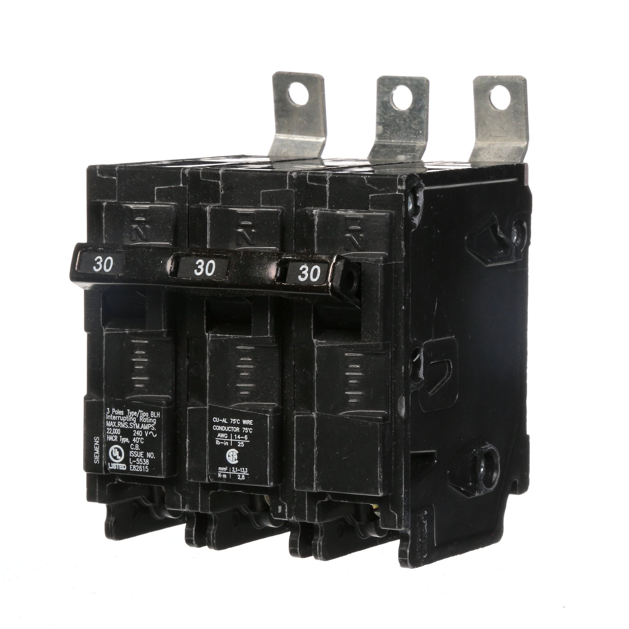 Siemens B330H 3-Pole 30 Amp 240 Volt 22 K Circuit Breaker