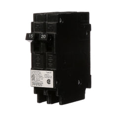 Siemens Q1520 1-Pole 15A-20A 120V AC Duplex Circuit Breaker, Plug-In, 10kA