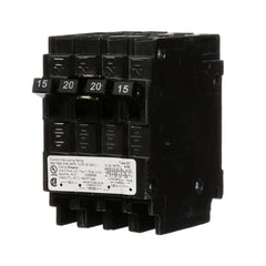 Siemens Q21520CT Triplex Circuit Breaker, Single-Pole 15A, 2-Pole 20A Common-Trip, 120/240V AC, Plug-In, 10kA